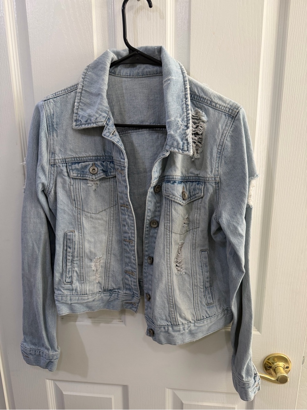 Rewash Light Blue Distressed Denim Jacket